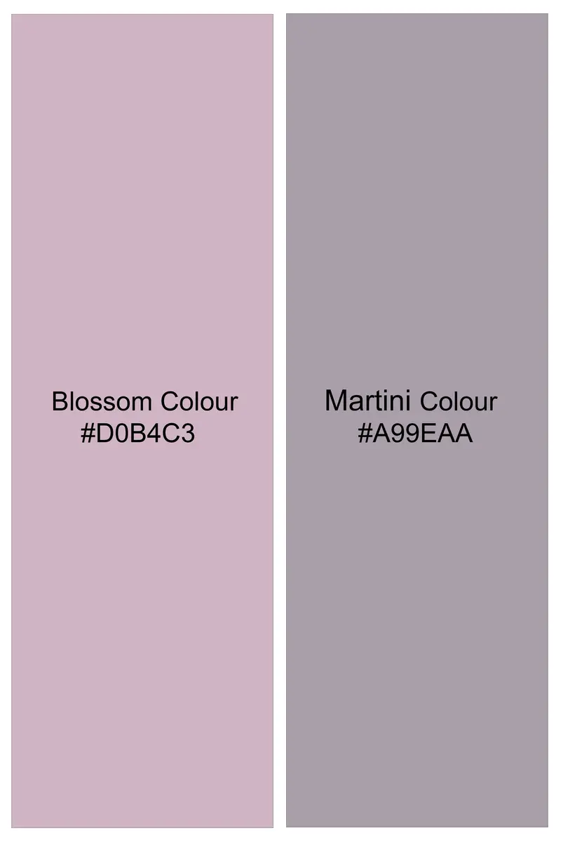 Orchid-Blossom Pink And Martini Purple Horizontal Striped Oxford Premium Cotton Casual Shirt 6