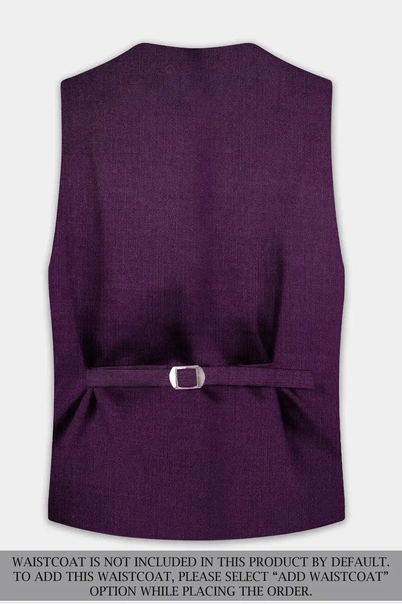 Orchid-Grape Purple Solid Wool Rich Double Breasted Slight Stretch Suit 17