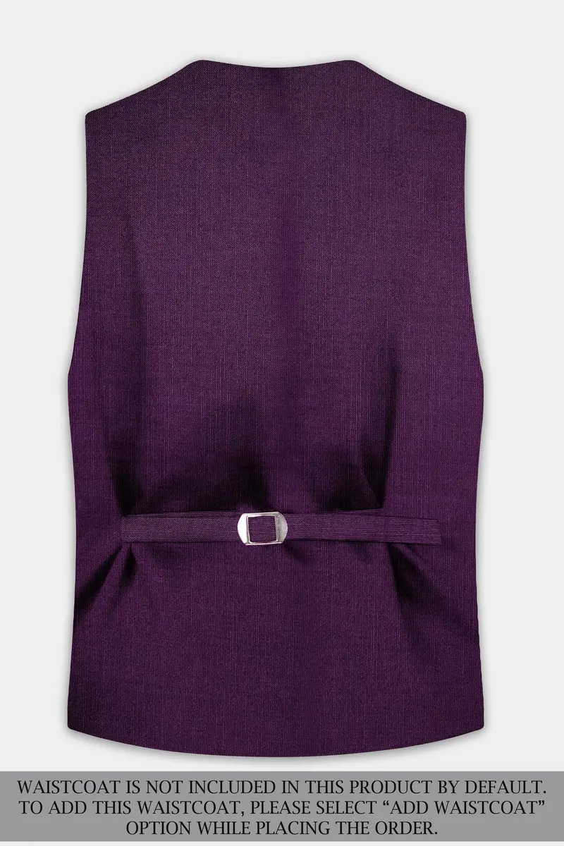 Orchid-Grape Purple Solid Wool Rich Double Breasted Slight Stretch Suit 18