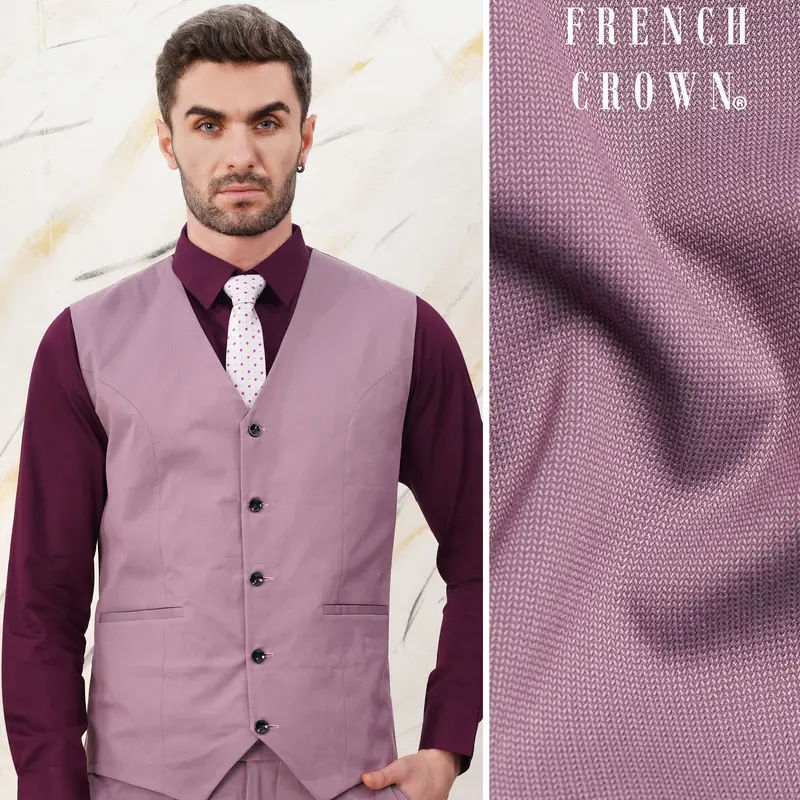 Orchid Lavender Premium Cotton Waistcoat 1