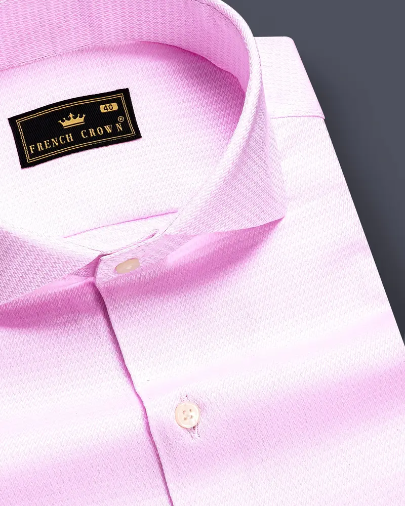 Orchid Mist-Lilac Pink Solid Oxford Premium Cotton Semi Formal Shirt 1