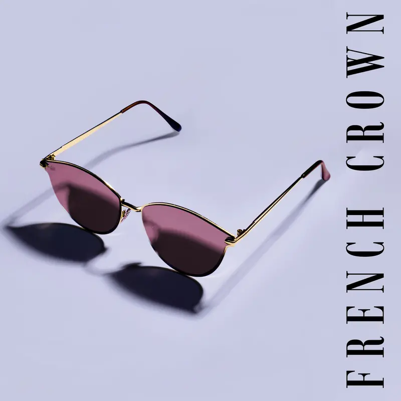Orchid Purple Butterfly French Crown Women’S Sunglasses 1