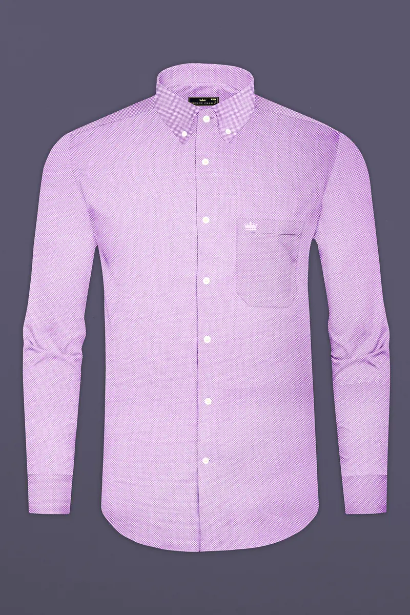Orchid Purple Dobby Textured Premium Giza Cotton Shirt 4