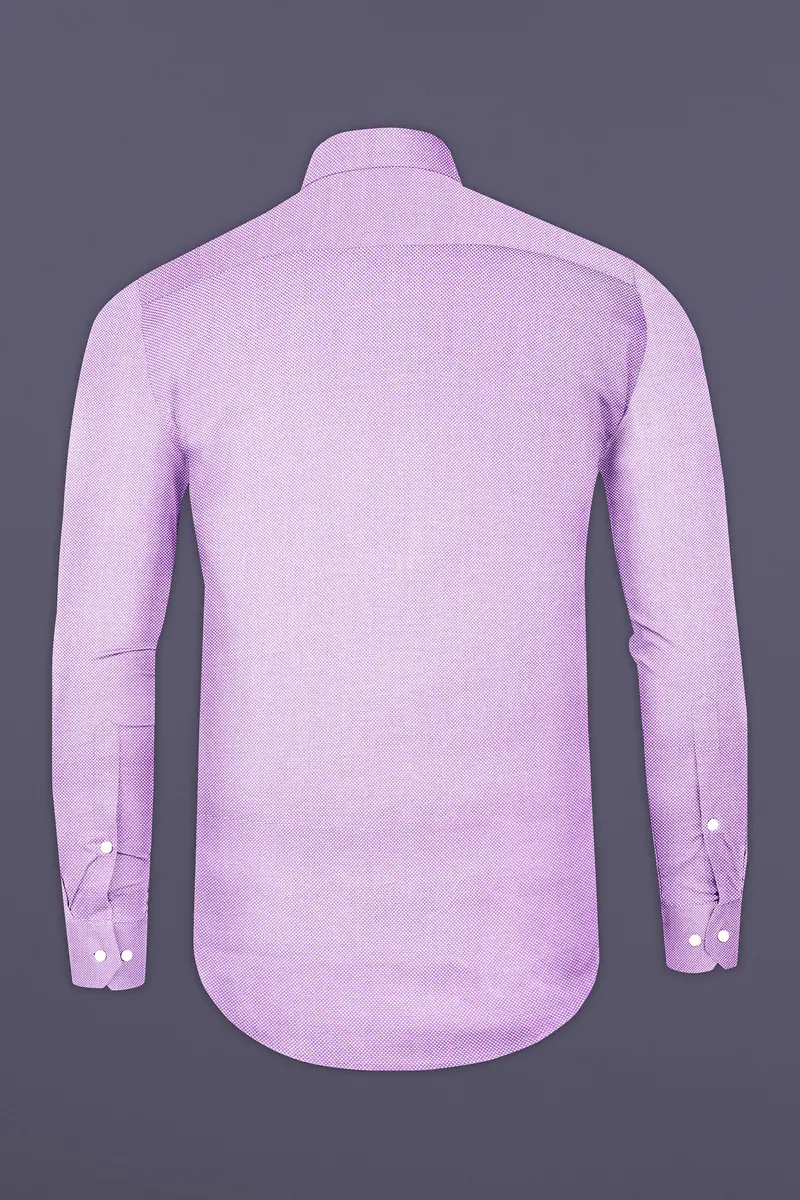 Orchid Purple Dobby Textured Premium Giza Cotton Shirt 5