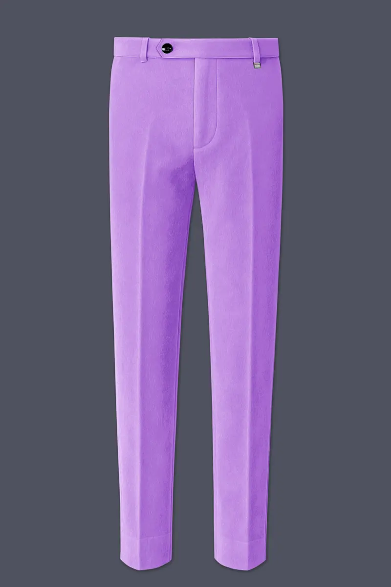 Orchid-Wisteria Purple Velvet Peak Lapel Tuxedo Suit 14