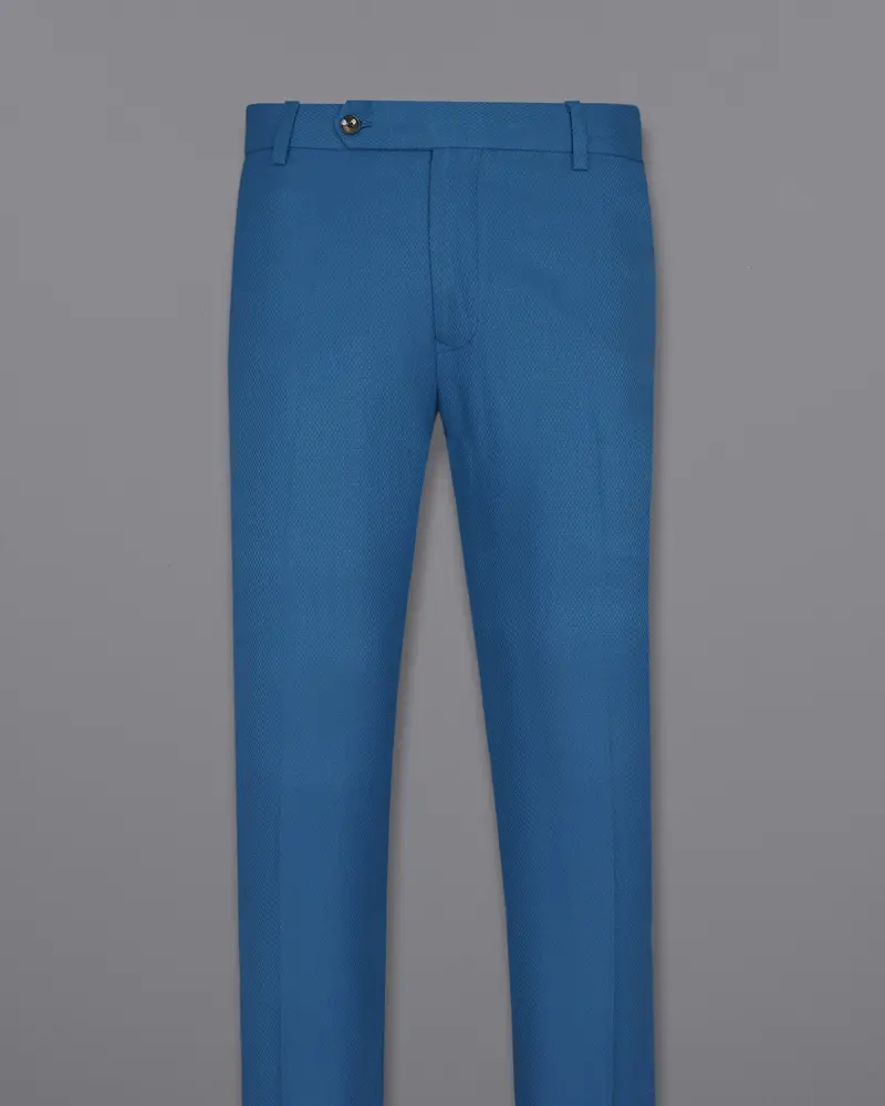 Orient Blue Diamond Textured Woolrich Suit 13