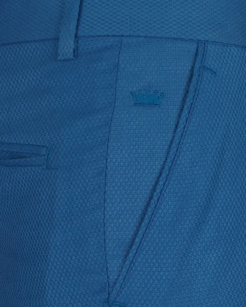 Orient Blue Diamond Textured Woolrich Suit 14