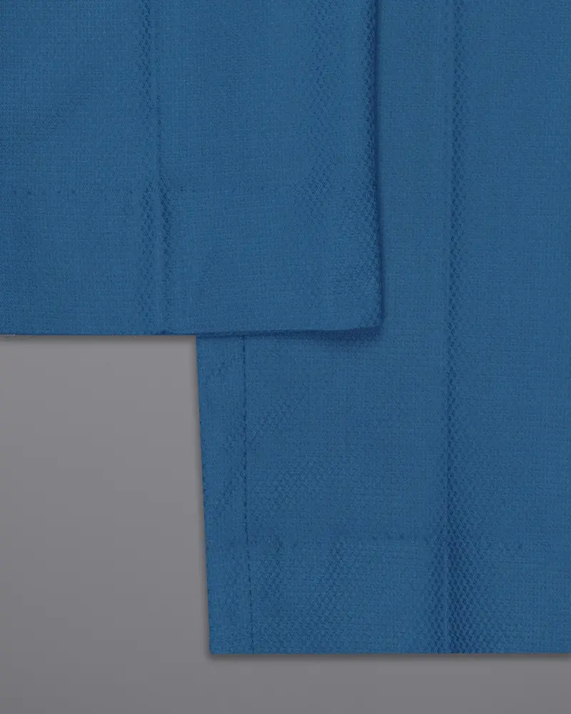 Orient Blue Diamond Textured Woolrich Suit 15