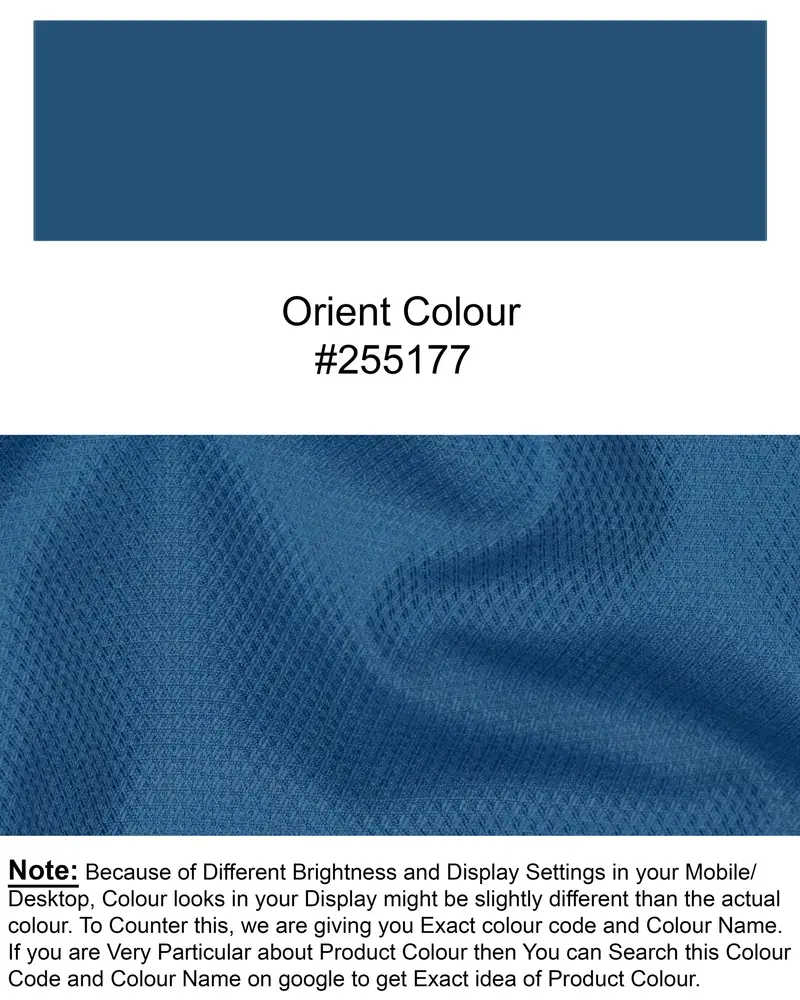 Orient Blue Diamond Textured Woolrich Suit 16