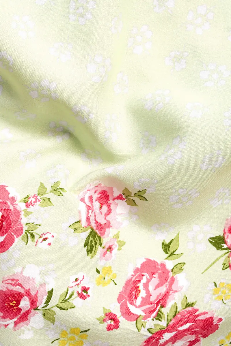 Orinoco Green Flower Printed Super Soft Tencel Cotton Blend Shirt 3