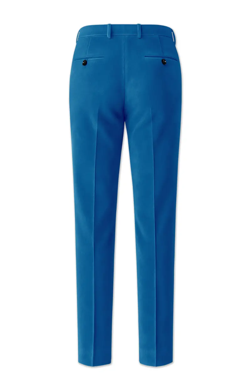 Orvian-Venice Blue Velvet Stretchable Waistband Pant 5