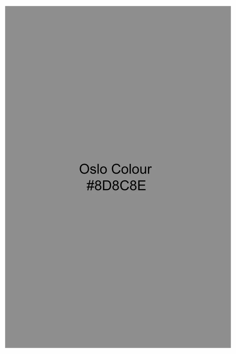 Oslo Gray Dobby Textured Premium Giza Cotton Designer Shirt 9