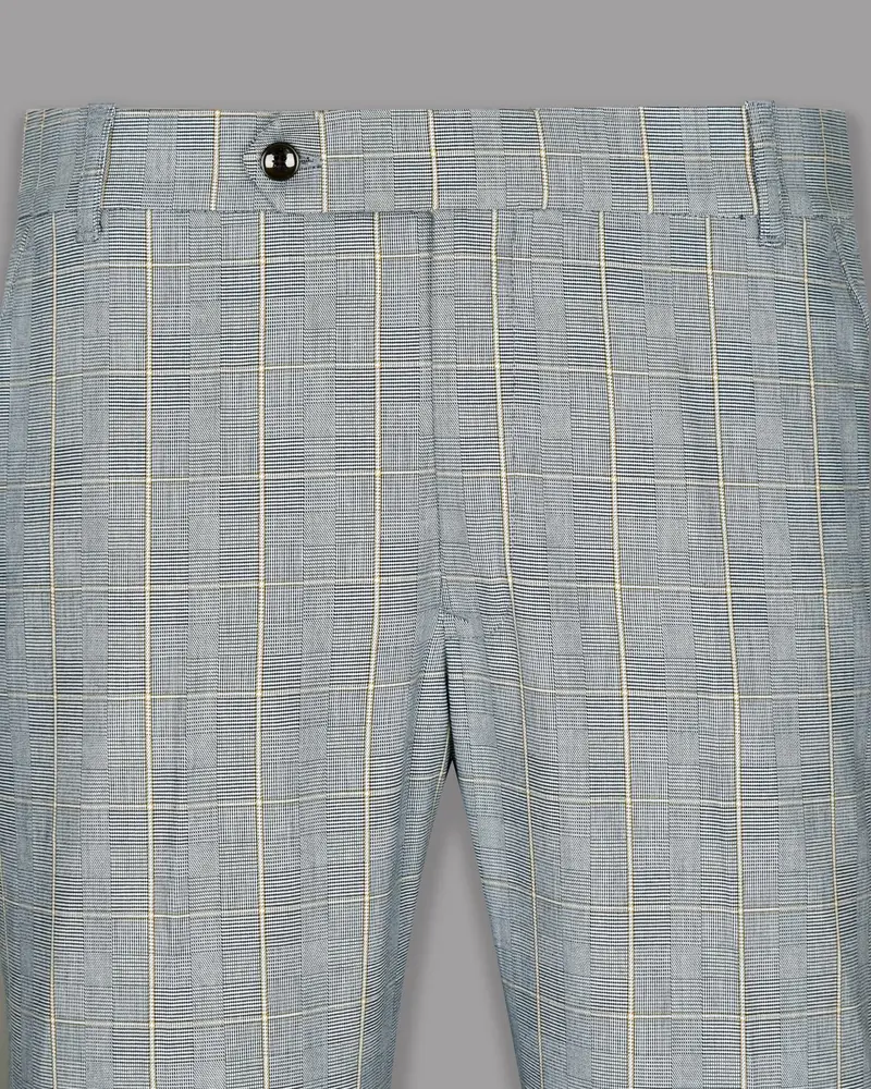 Oslo Gray Windowpane Pant 4