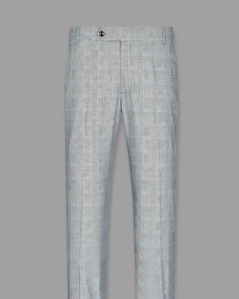Oslo Gray Windowpane Pant 5
