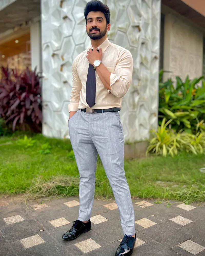 Oslo Gray Windowpane Pant 8