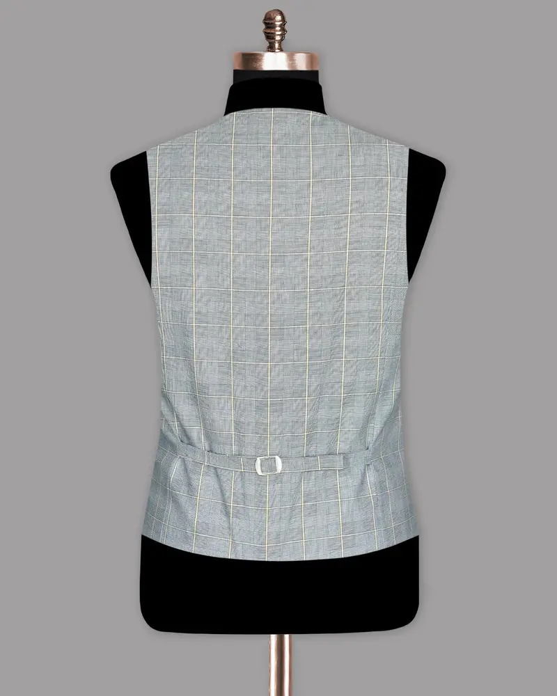 Oslo Gray Windowpane Waistcoat 6
