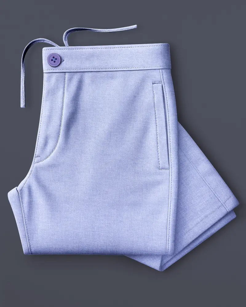 Ossira-Wistful Blue Textured Super Soft Royal Oxford Premium Cotton Lounge Pant 7