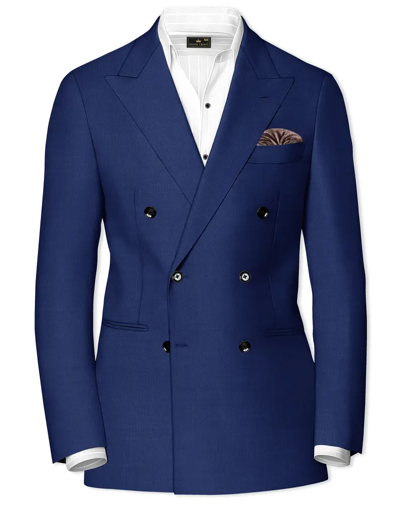 Outer Space Blue Double Breasted Blazer 1
