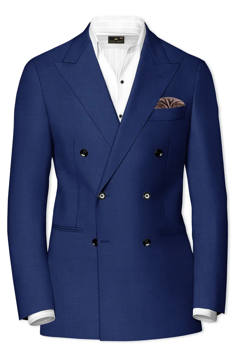 Outer Space Blue Double Breasted Blazer 2