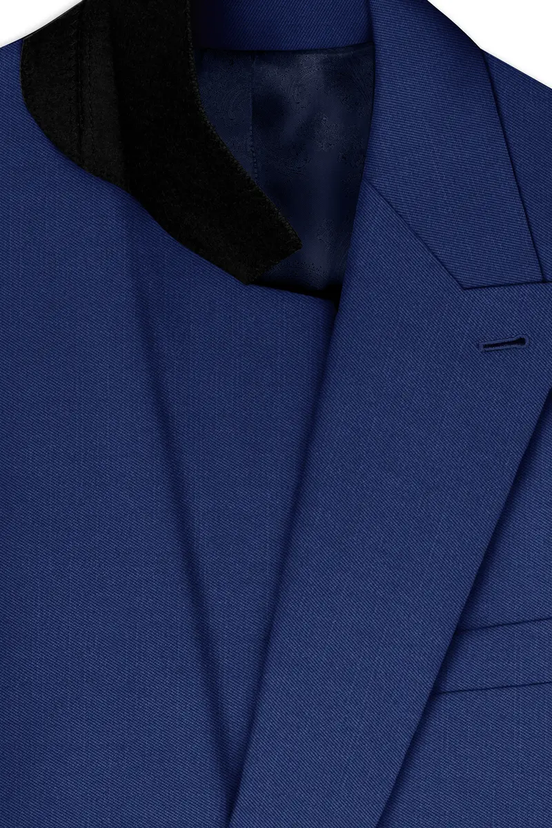 Outer Space Blue Double Breasted Blazer 4