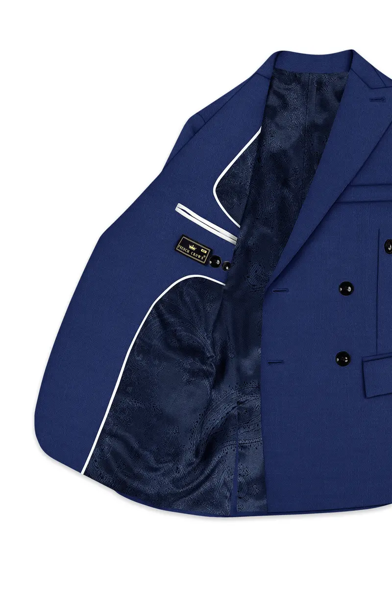 Outer Space Blue Double Breasted Blazer 5