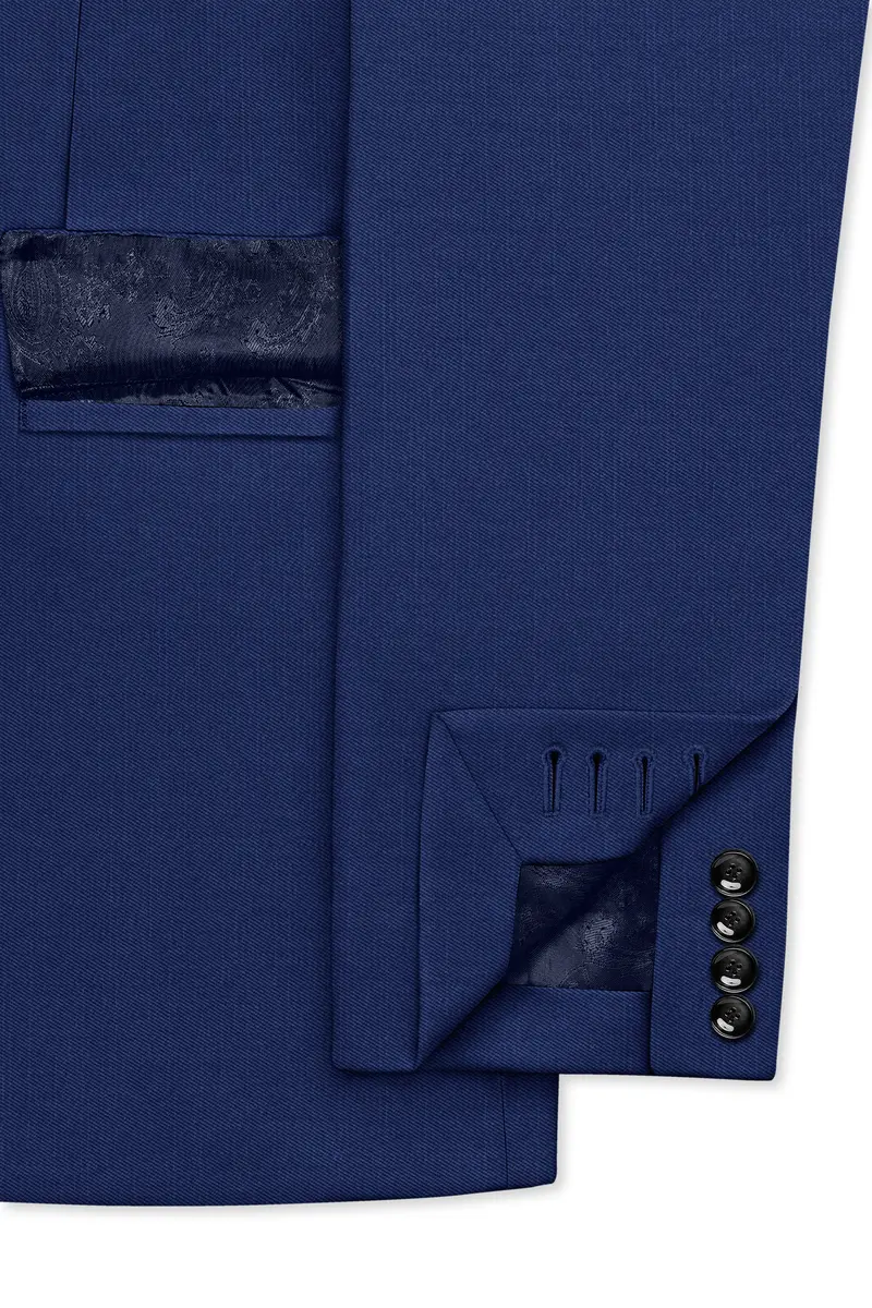 Outer Space Blue Double Breasted Blazer 6