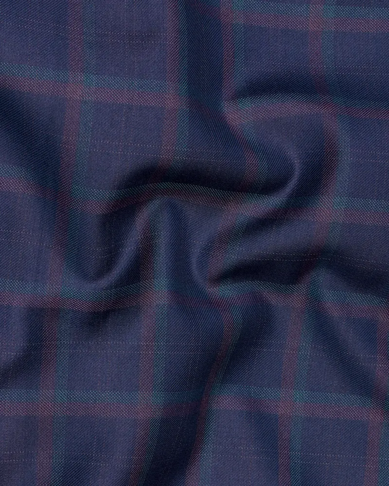Outer Space Blue Plaid Waistcoat 3