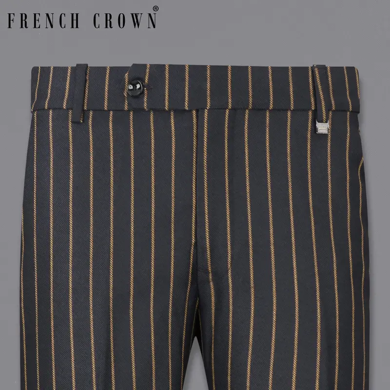 Outer Space Blue Striped Pants 1