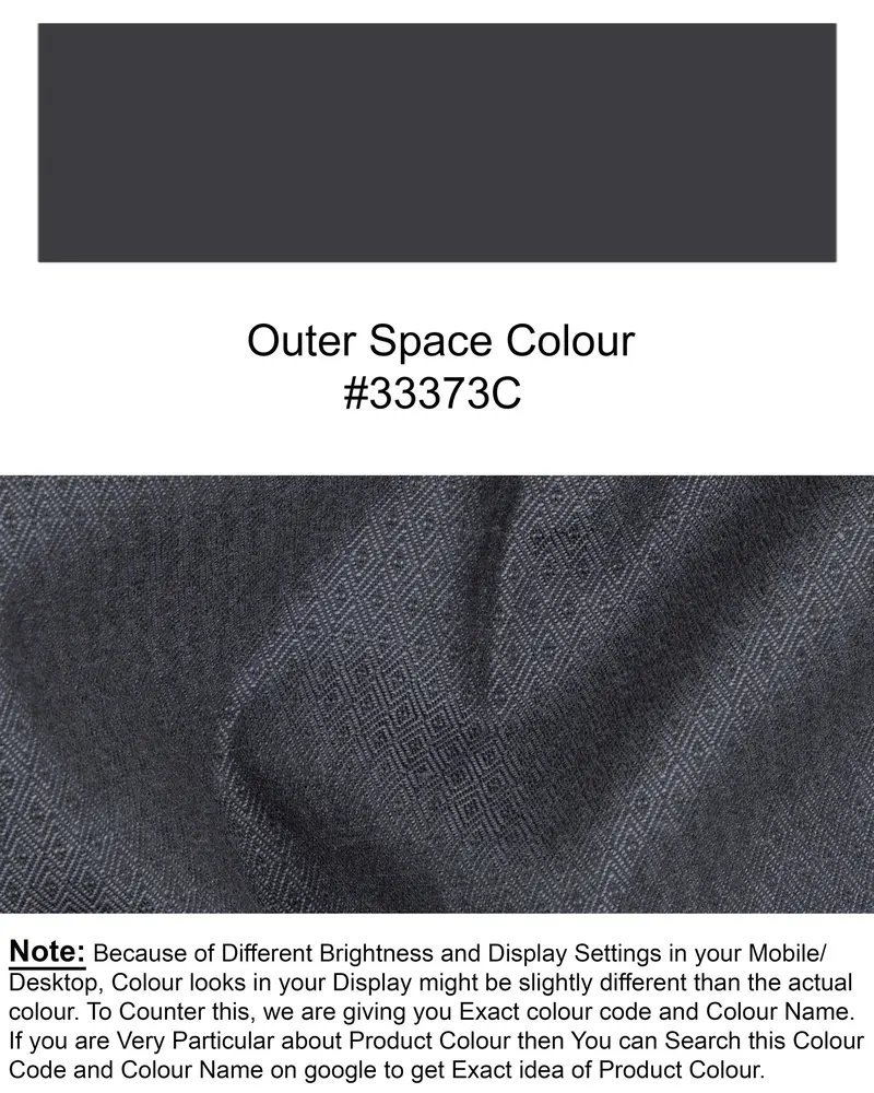Outer Space Blue Wool Rich Waistcoat 7