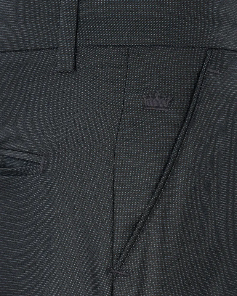 Outer Space Gray Textured Pant 5