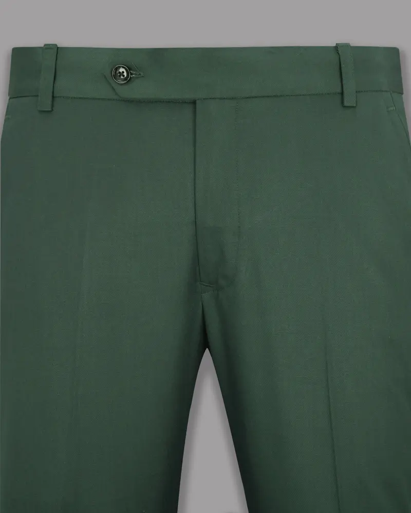 Outer Space Green Wool Rich Pant 2
