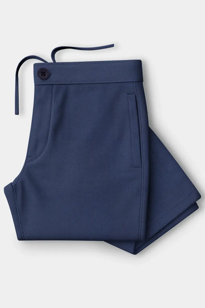 Oxivra-Tealish Blue Textured Oxford Super Soft Premium Cotton Lounge Pant 4