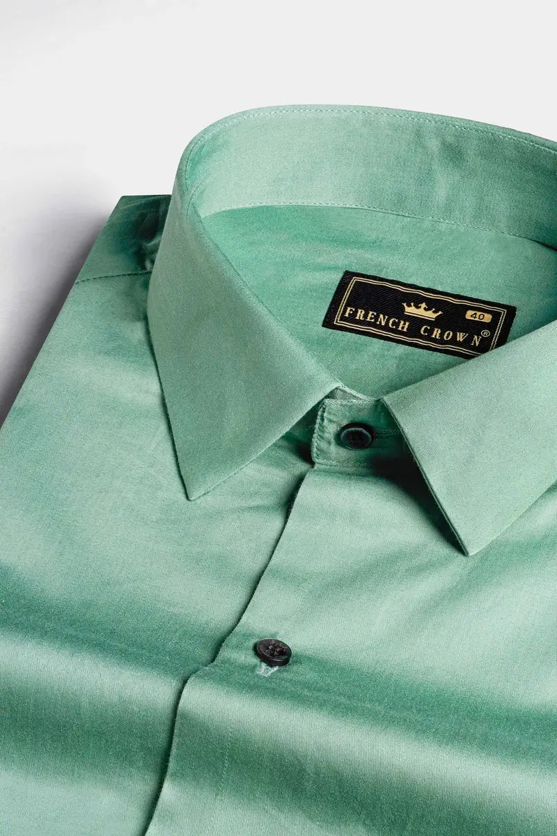 Oxley Green Subtle Sheen Super Soft Premium Cotton Shirt 1