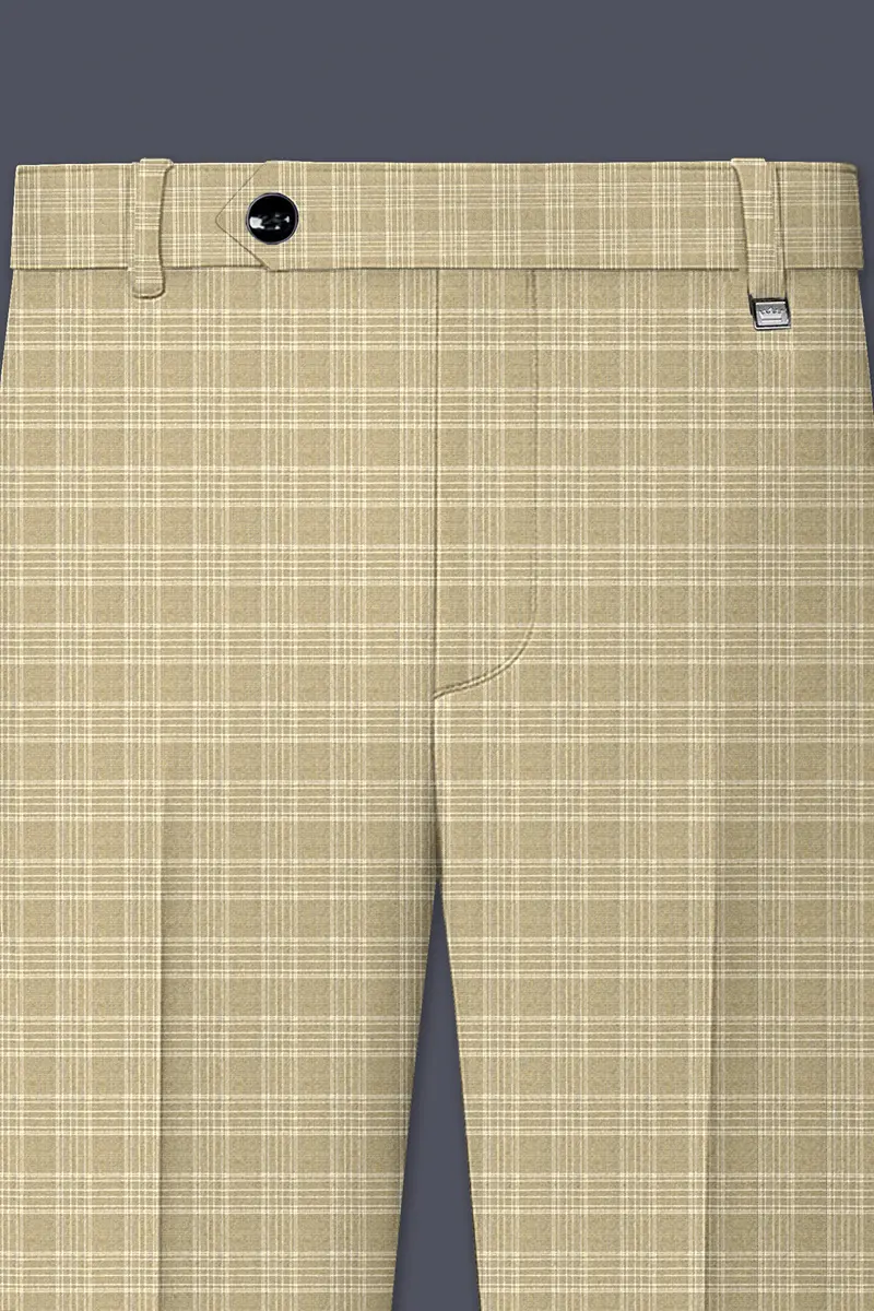 Oyster Brown Plaid Wool Rich Suit 12