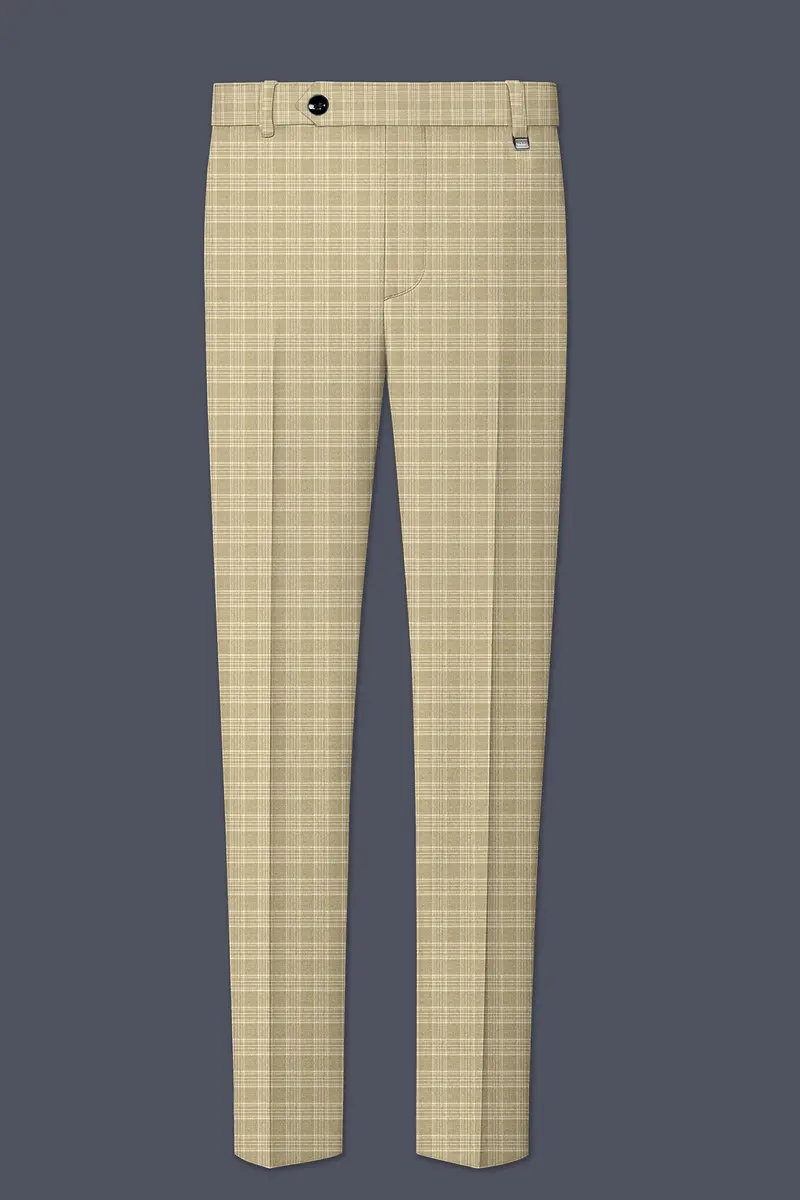 Oyster Brown Plaid Wool Rich Suit 13