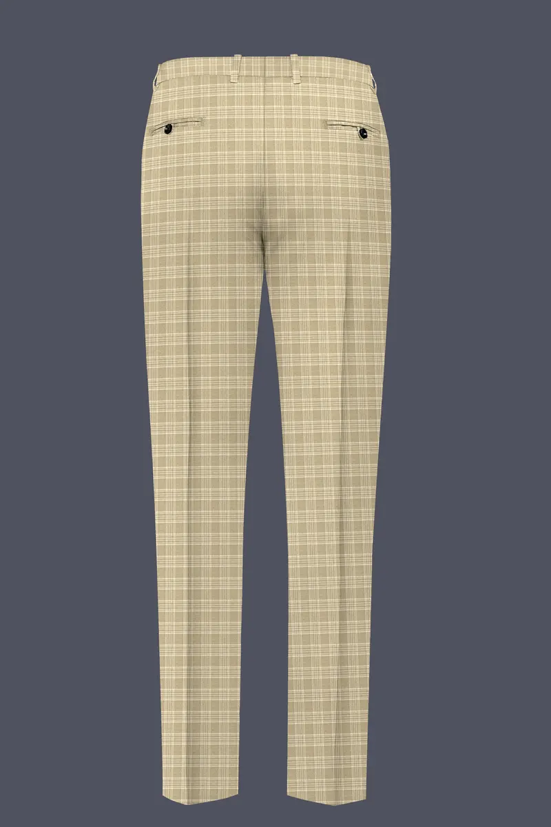 Oyster Brown Plaid Wool Rich Suit 14