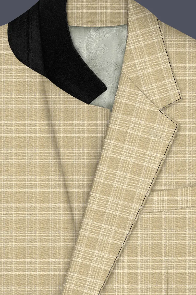 Oyster Brown Plaid Wool Rich Suit 5