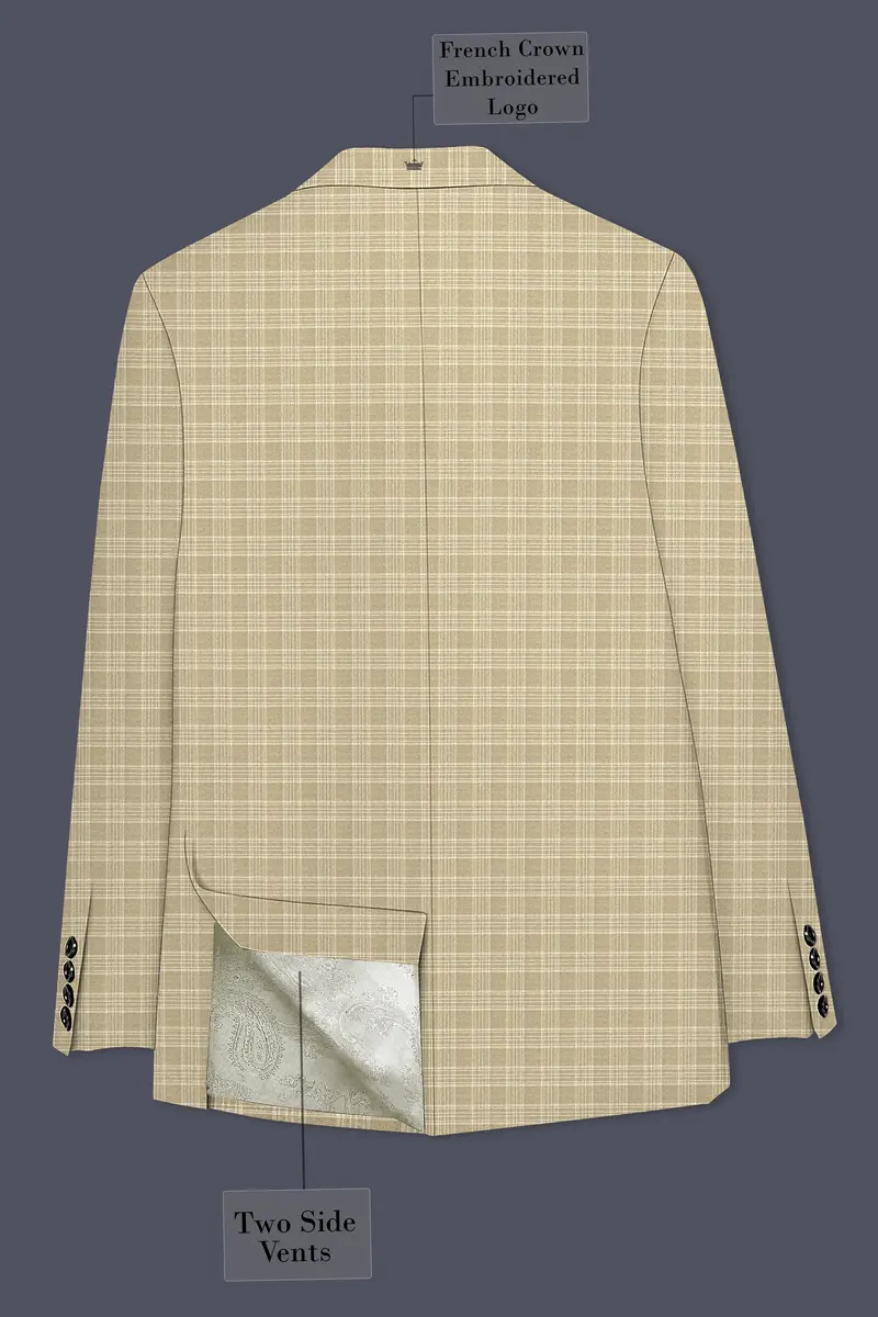Oyster Brown Plaid Wool Rich Suit 9