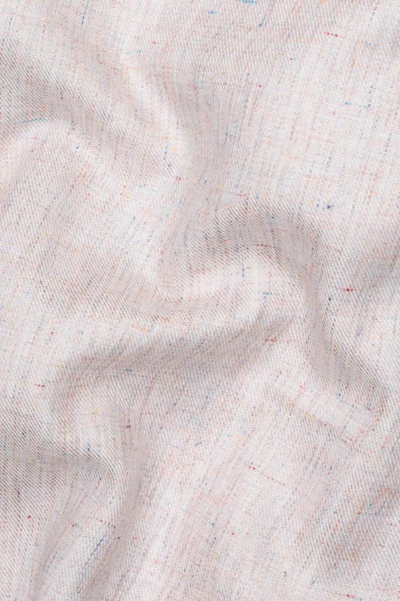 Oyster Cream Chambray Premium Giza Cotton Shirt 2
