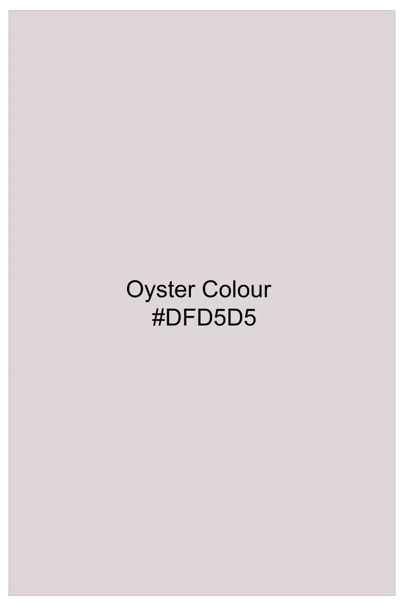 Oyster Cream Chambray Premium Giza Cotton Shirt 7