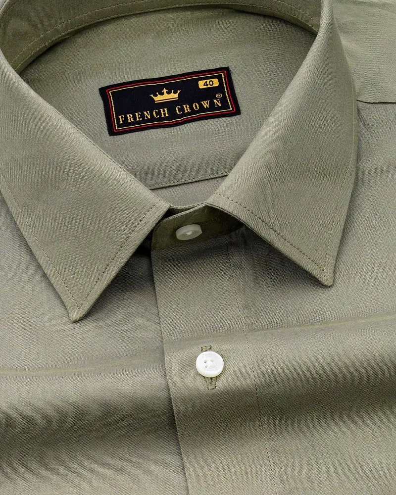 Oyster Green Premium Cotton Shirt 1