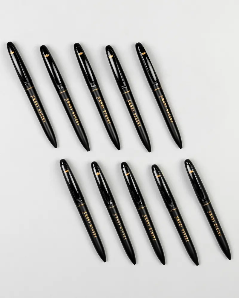 Pack Of 10 Matt Black Ballpoint Pen 1