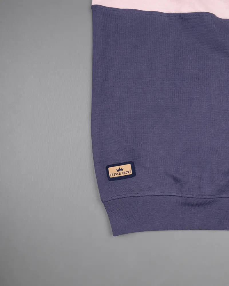 Pale Pink And Mulled Wine Super Soft Premium Jersey Sweatshirt 5
