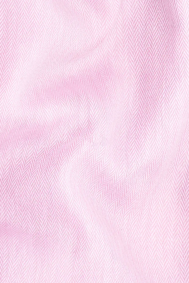 Pale Rose Pink Herringbone And Tencel Rich Shirt 2