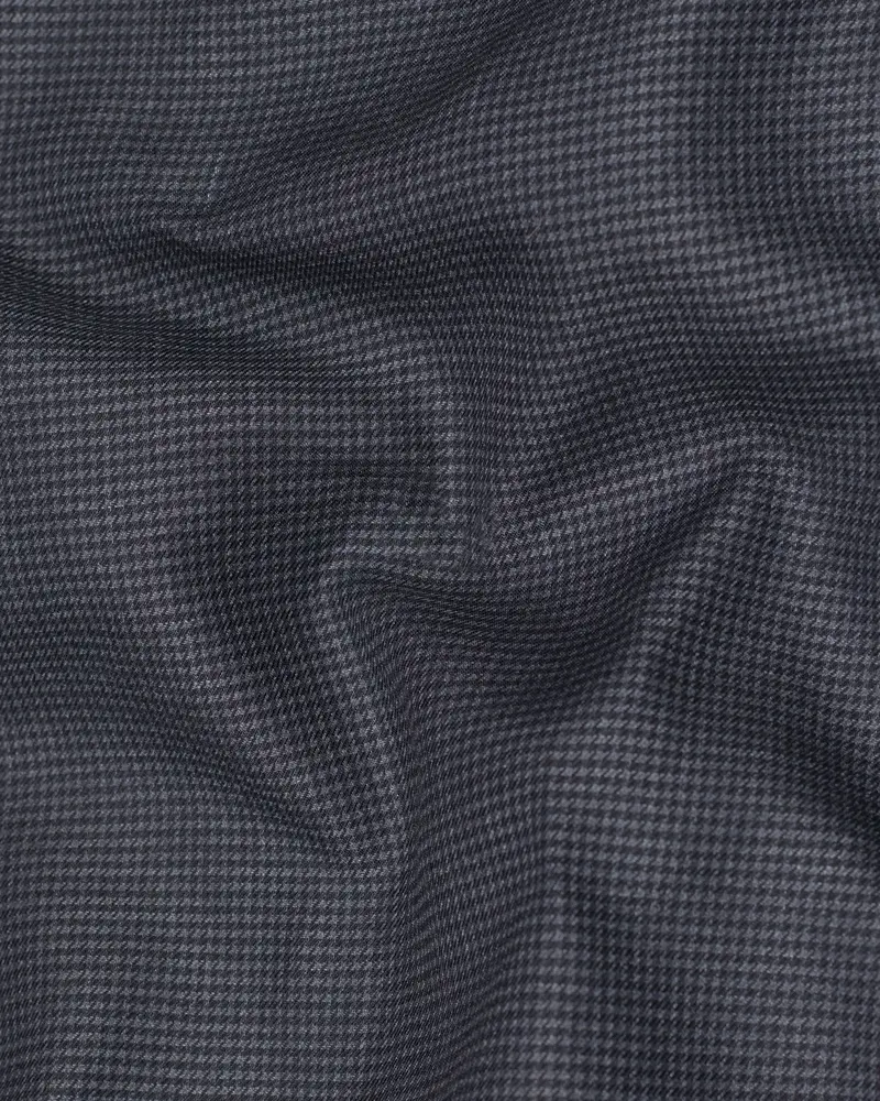 Pale Sky Grey Houndstooth Wool Rich Waistcoat 3