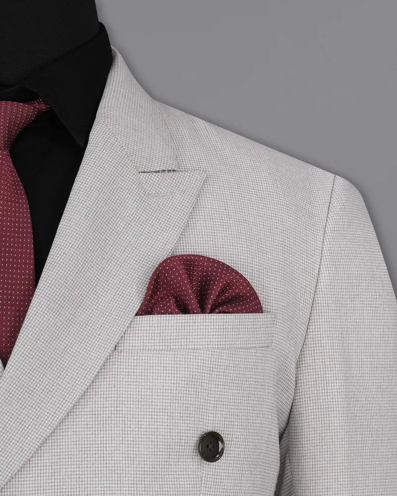 Pale Slate Gray Double Breasted Blazer 6