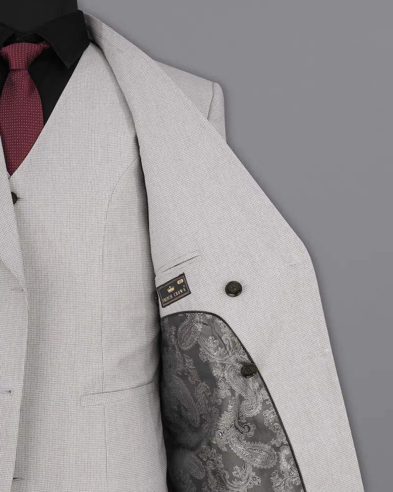 Pale Slate Gray Double Breasted Blazer 7