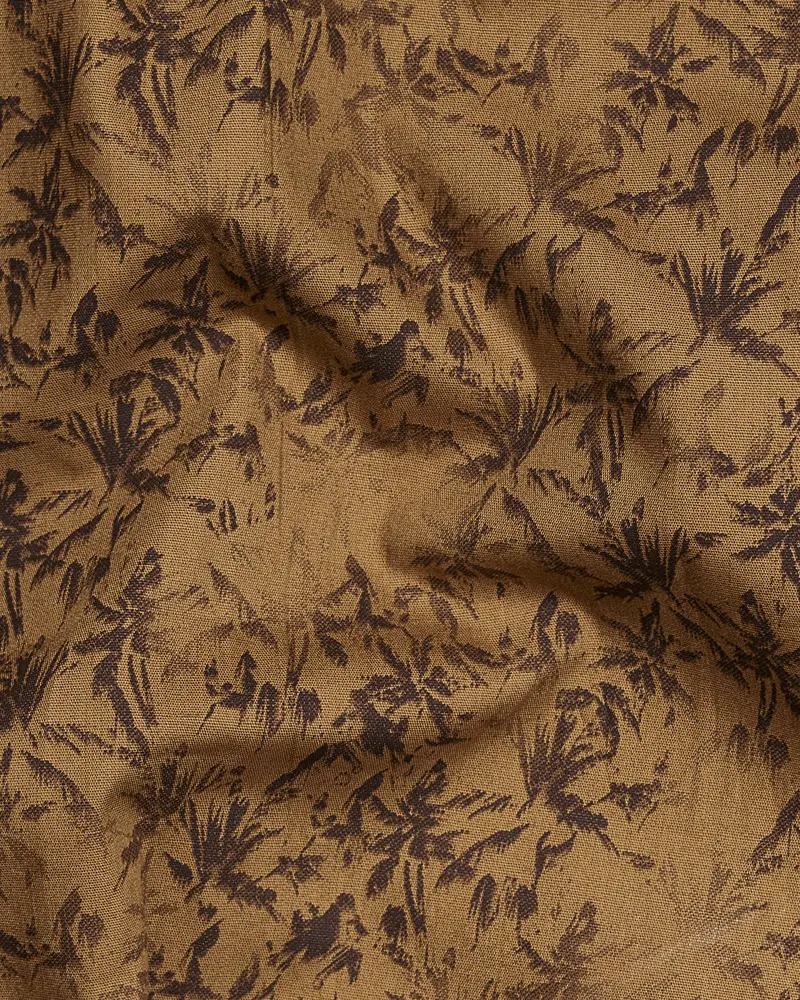 Palliser Brown Ditsy Printed Premium Cotton Shirt 3