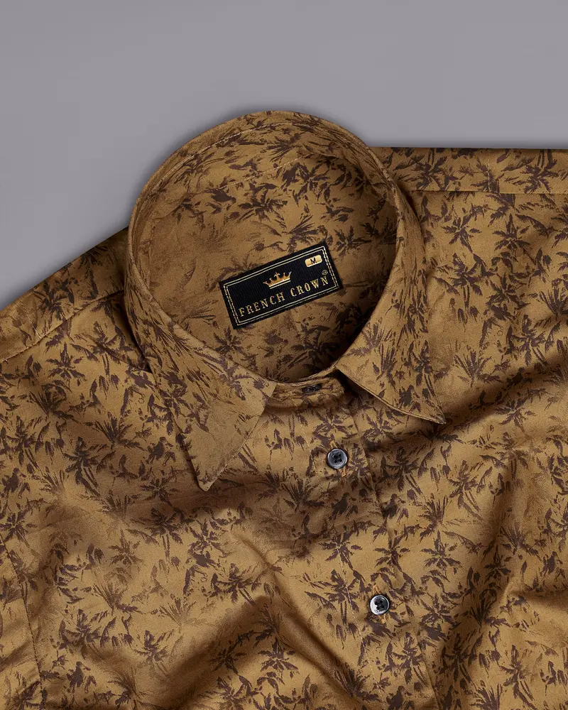 Palliser Brown Ditsy Printed Premium Cotton Shirt 5