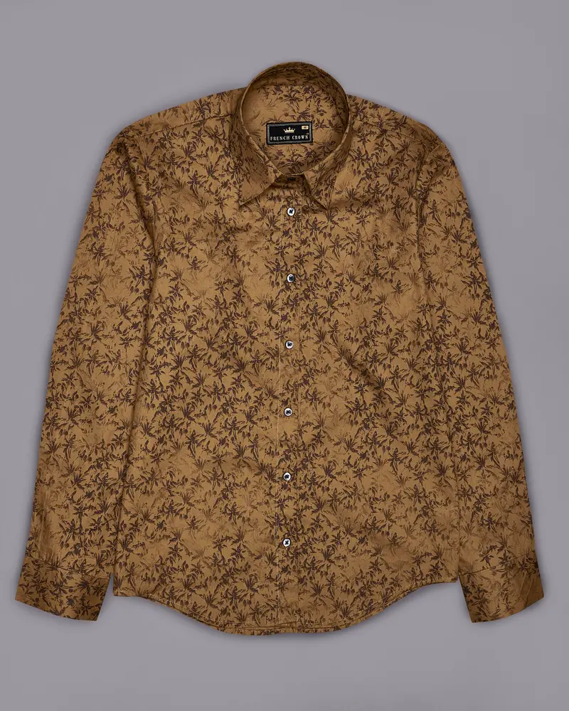 Palliser Brown Ditsy Printed Premium Cotton Shirt 6